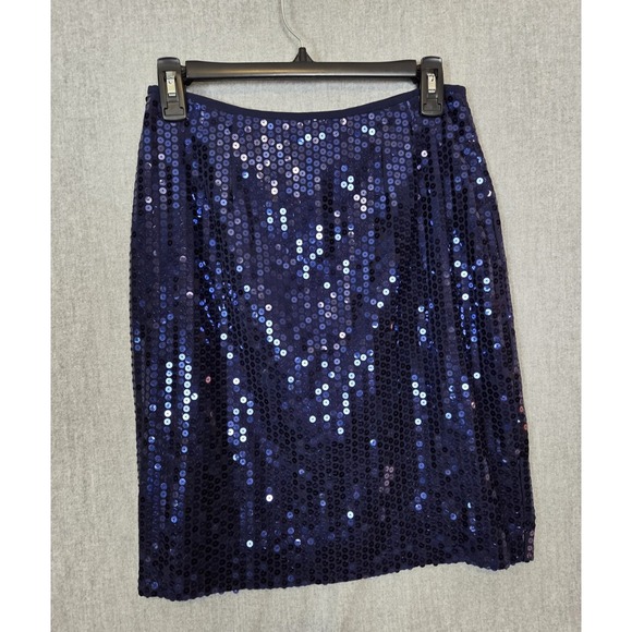 Dana Buchman Dresses & Skirts - Dana Buchman Skirt Womens 6 Blue Full Sequins Lined Sparkle Fancy Showgirl Vegas